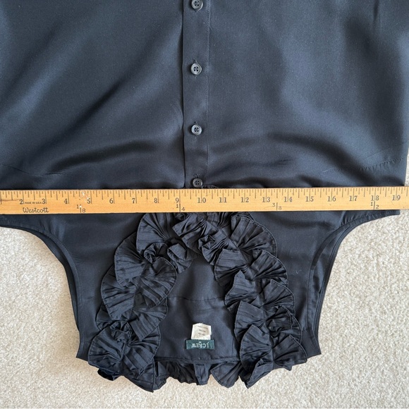 J. Crew Black Ruffled silk Sleeveless Blouse - Picture 7 of 8